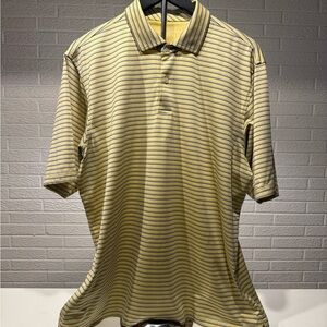 Fairway & Greene‎ Yellow and Black Striped Polo